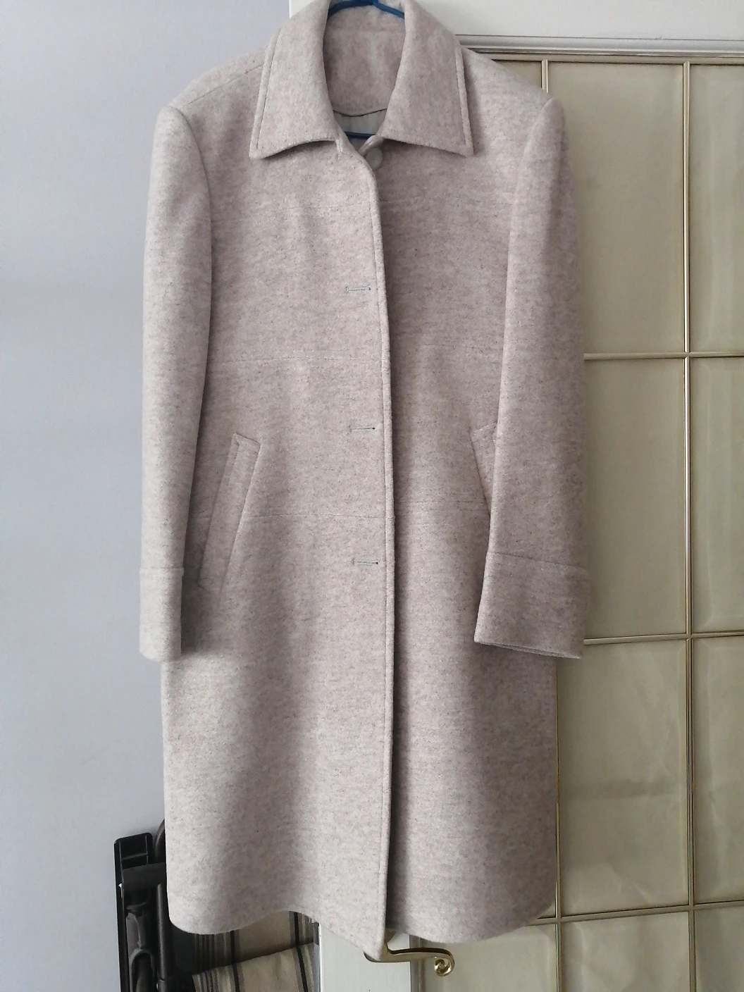 Wool Blend Coat - Beige