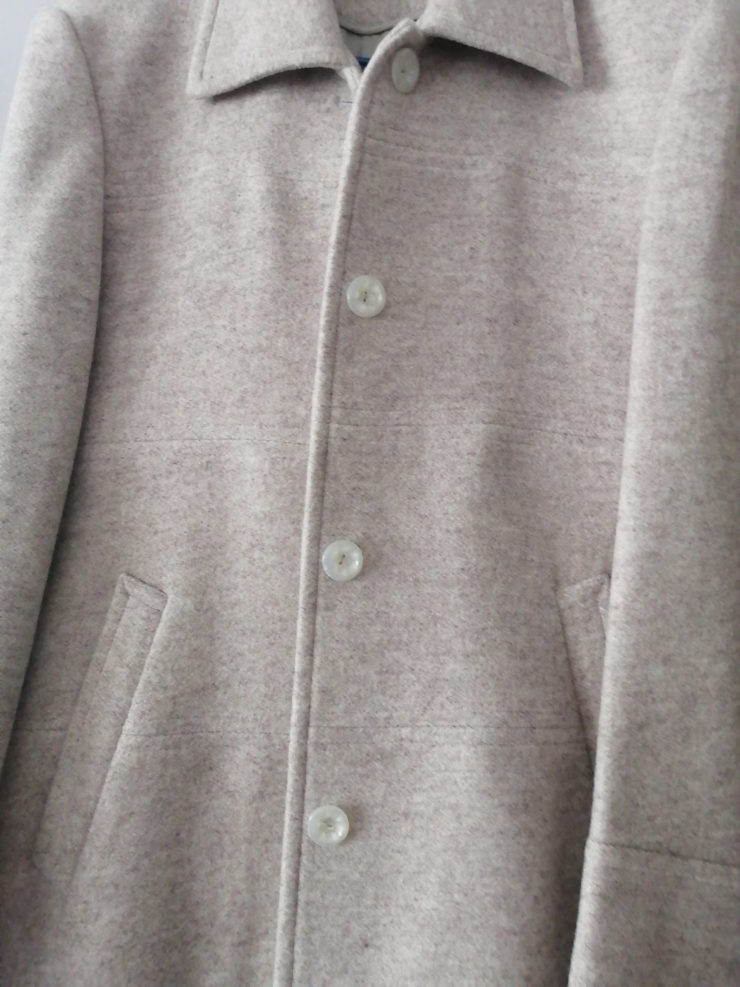 Wool Blend Coat - Beige - photo 3