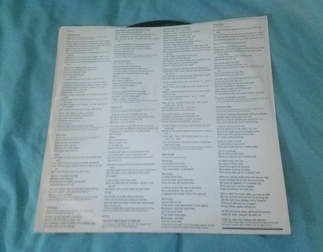 The Charlie Daniels Band Million Mile Reflections VG Condition image indicator(4)