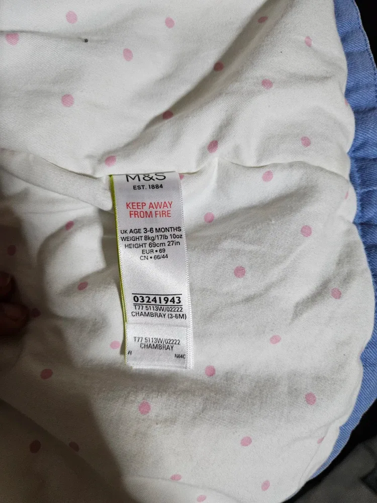 M&S Chambray Baby Jacket (3-6 Months) image indicator(4)