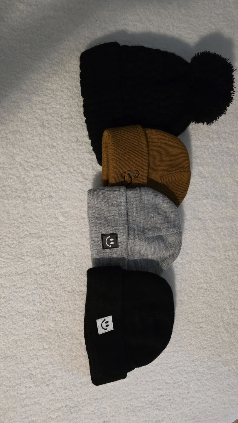 Assorted Winter Beanies - Black, Grey, Brown