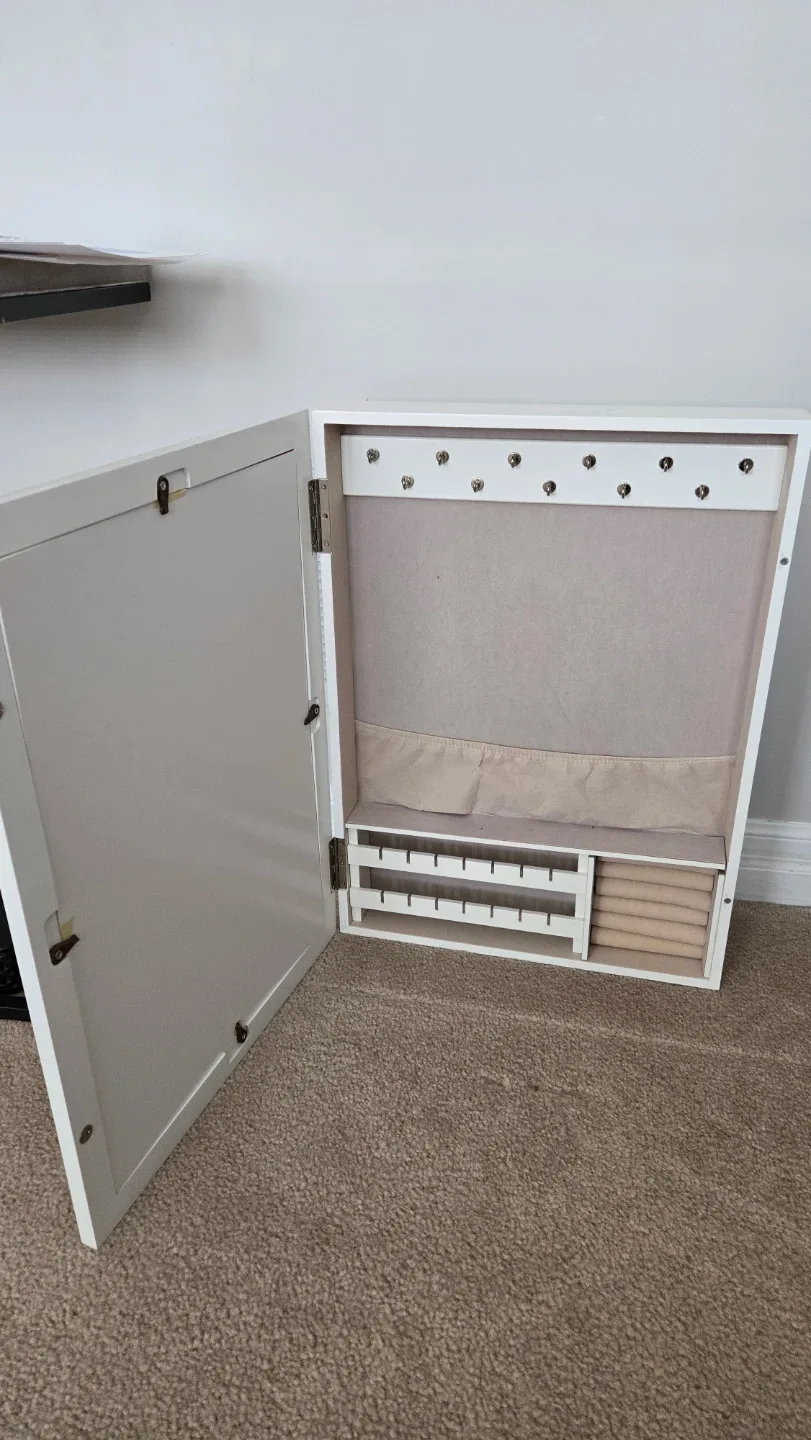 White Wall Mounted Jewelry Organizer image indicator(3)