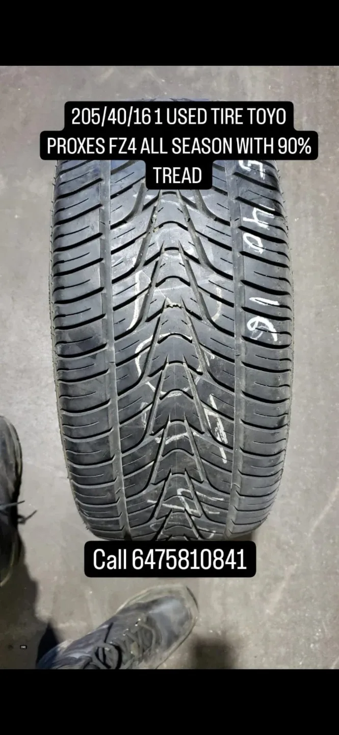 205/40/16 Used Toyo Proxes FZ4 All Season Tire thumbnail