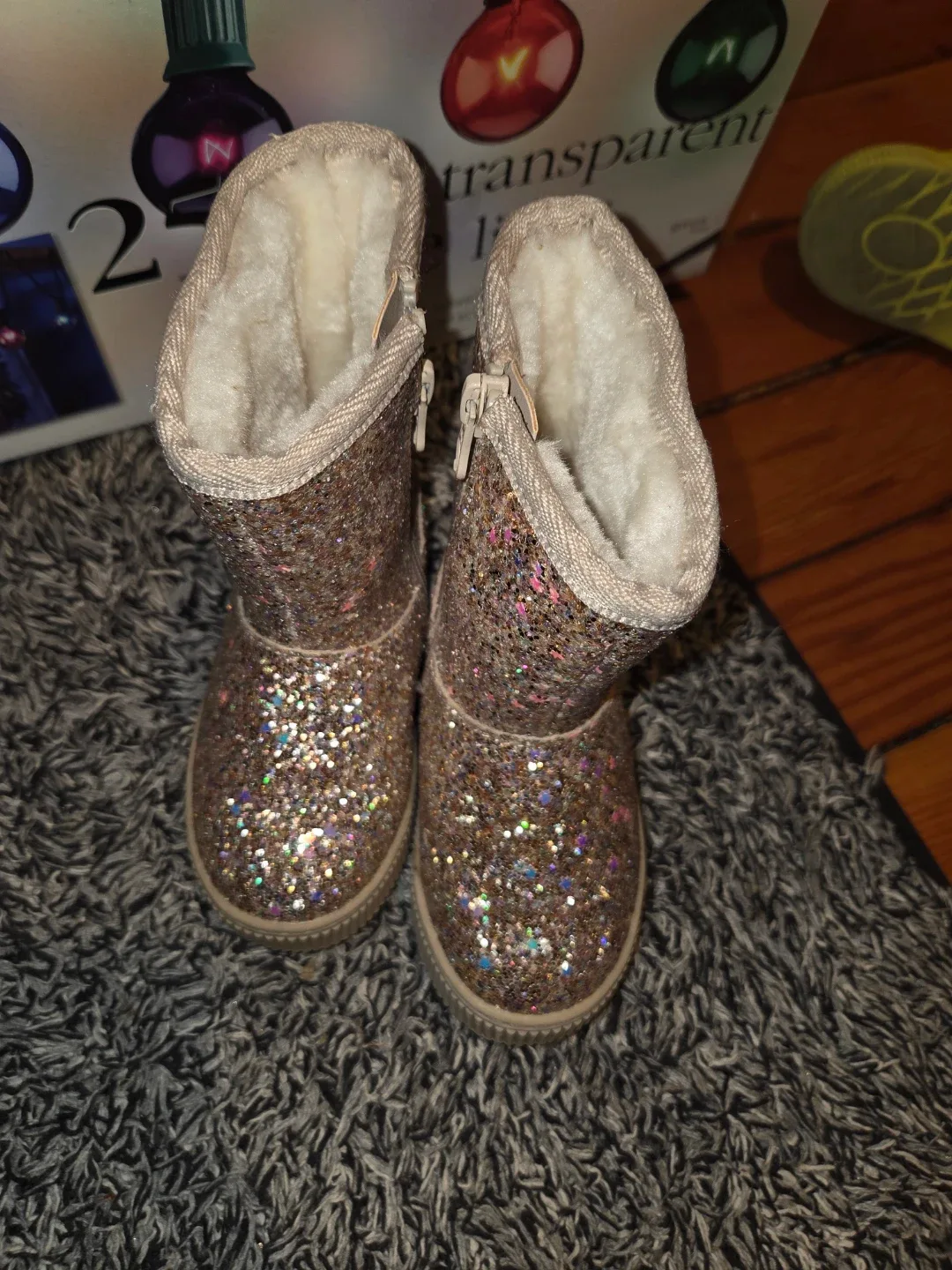 Cat & Jack Glitter Boots - Size 6 Toddler thumbnail