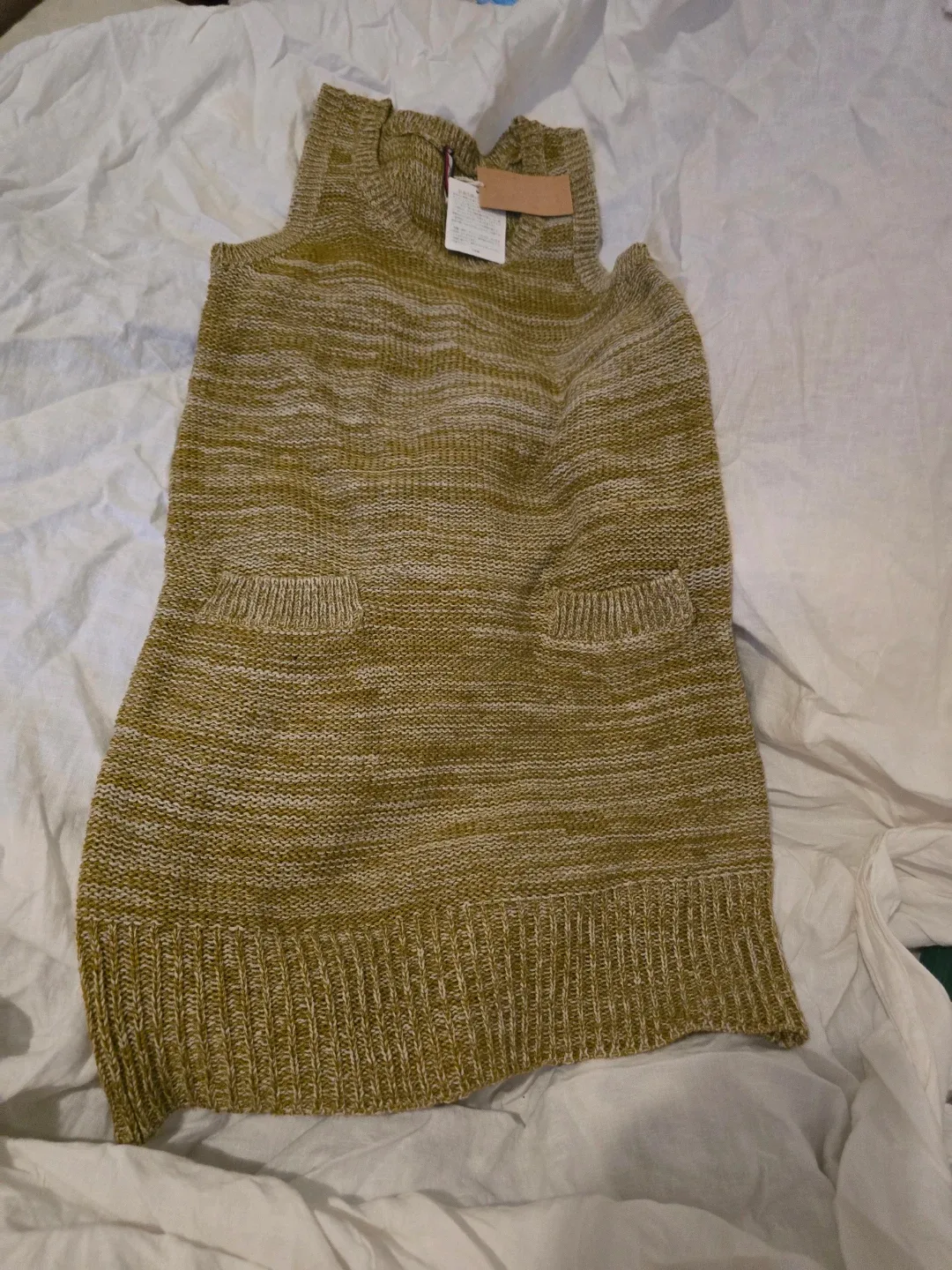 Attention Sleeveless Knit Top, Olive Green BNWT Japan thumbnail