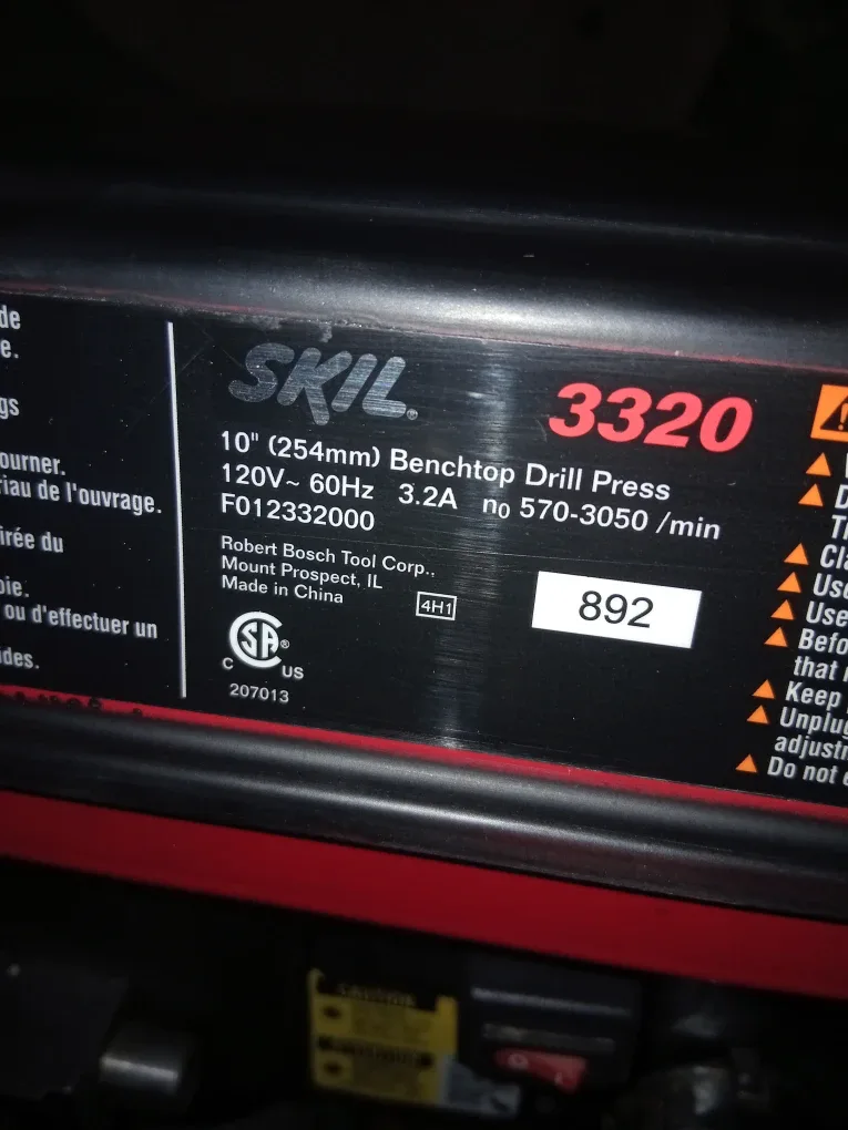 Skil 3320 10" Benchtop Drill Press image indicator(3)
