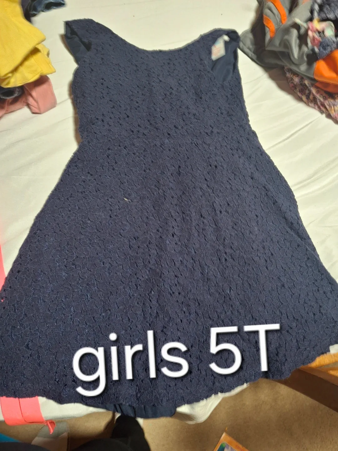 Girls 5T Navy Blue Dress