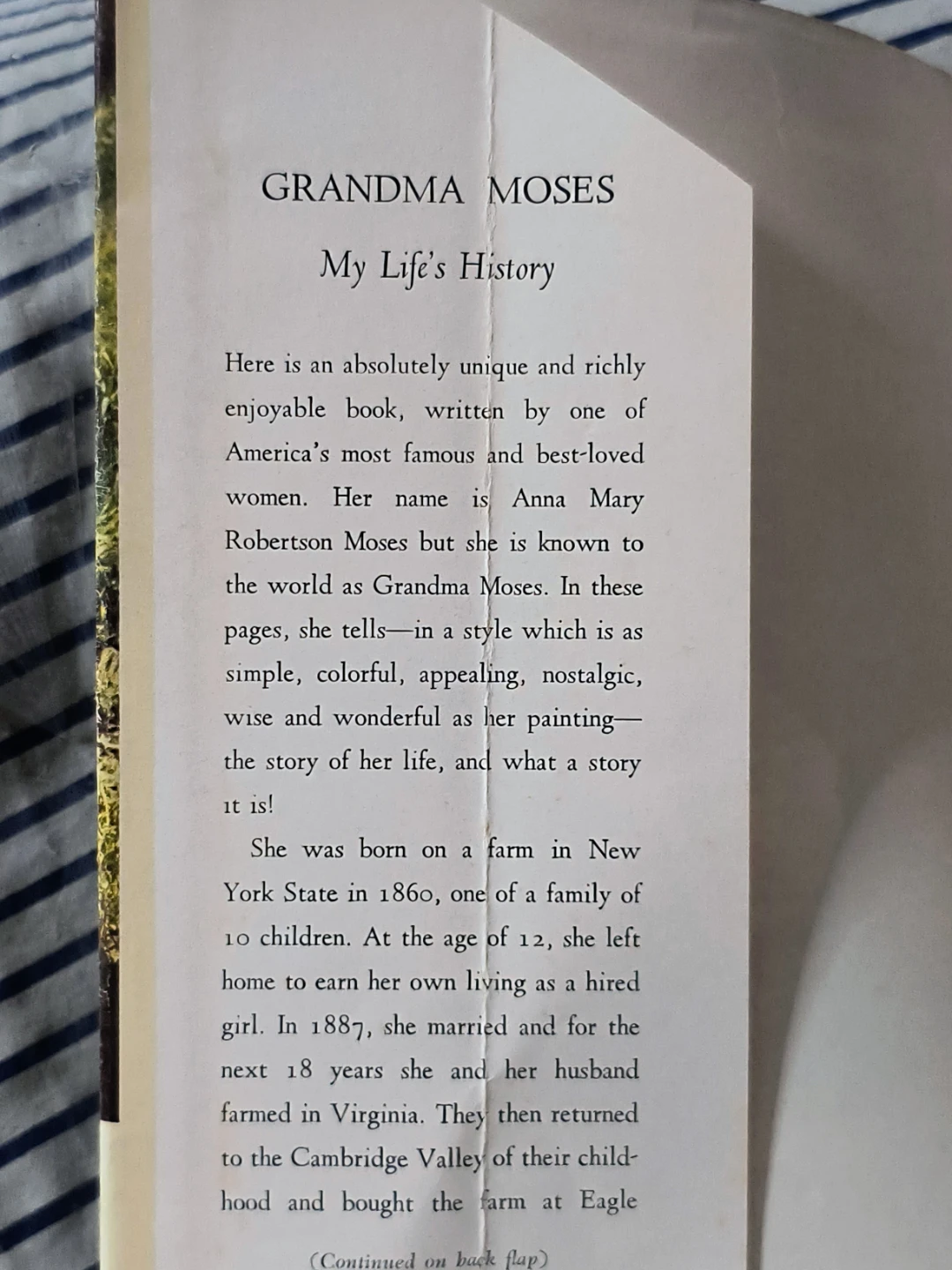Grandma Moses: My Life's History, First Edition, Hardback - photo 2