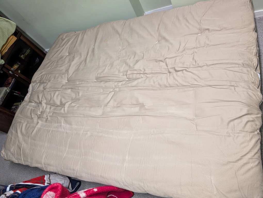 Futon Frame with Mattress - Beige