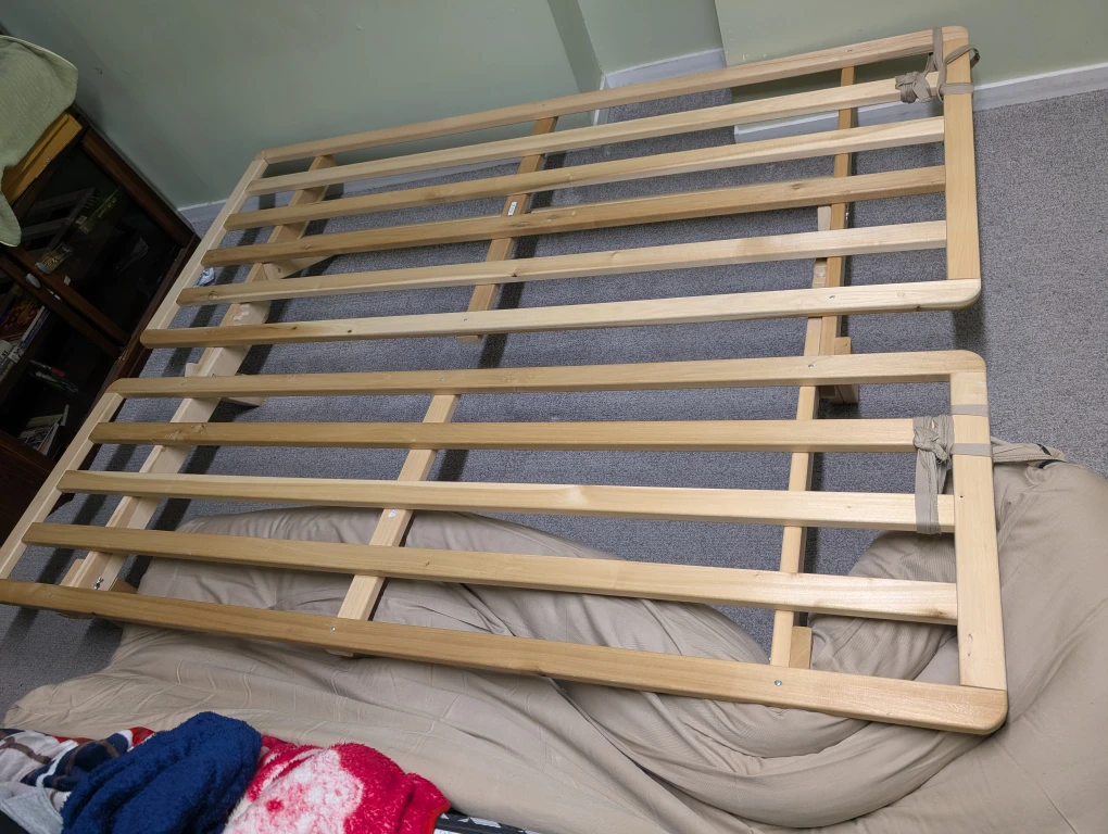 Futon Frame with Mattress - Beige - photo 2