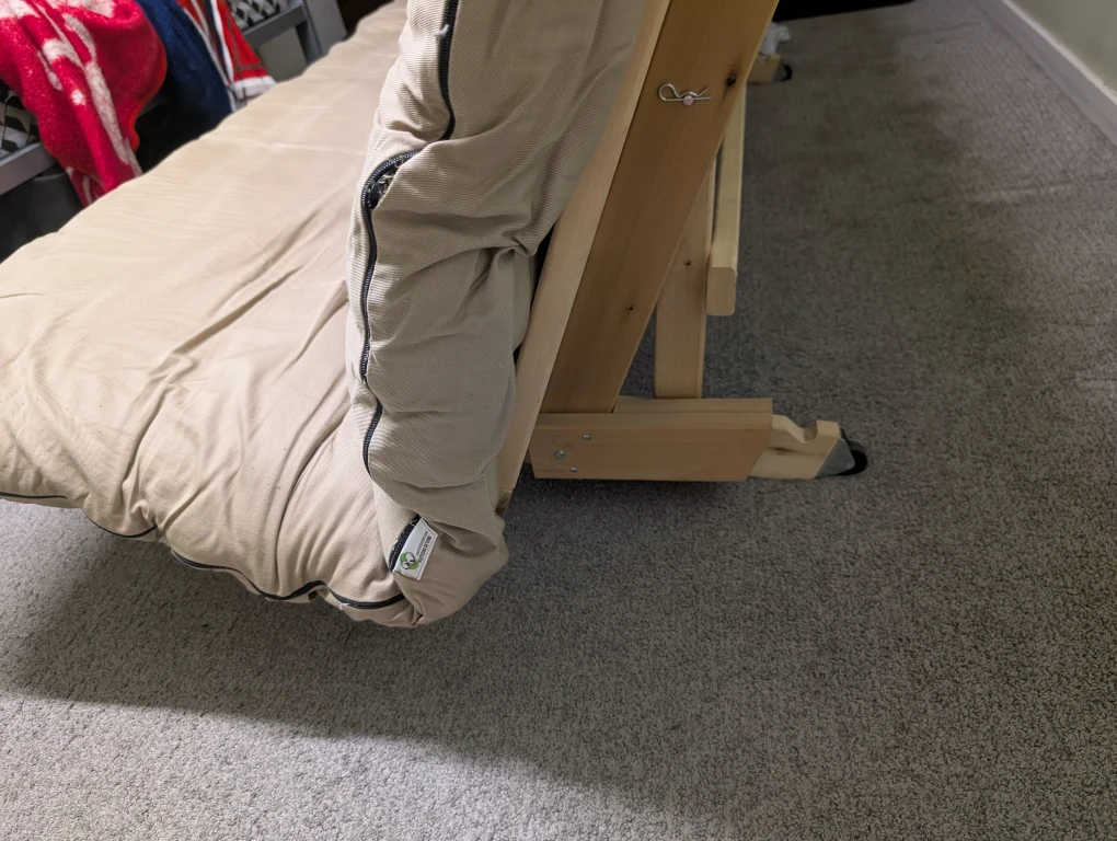 Futon Frame with Mattress - Beige - photo 4