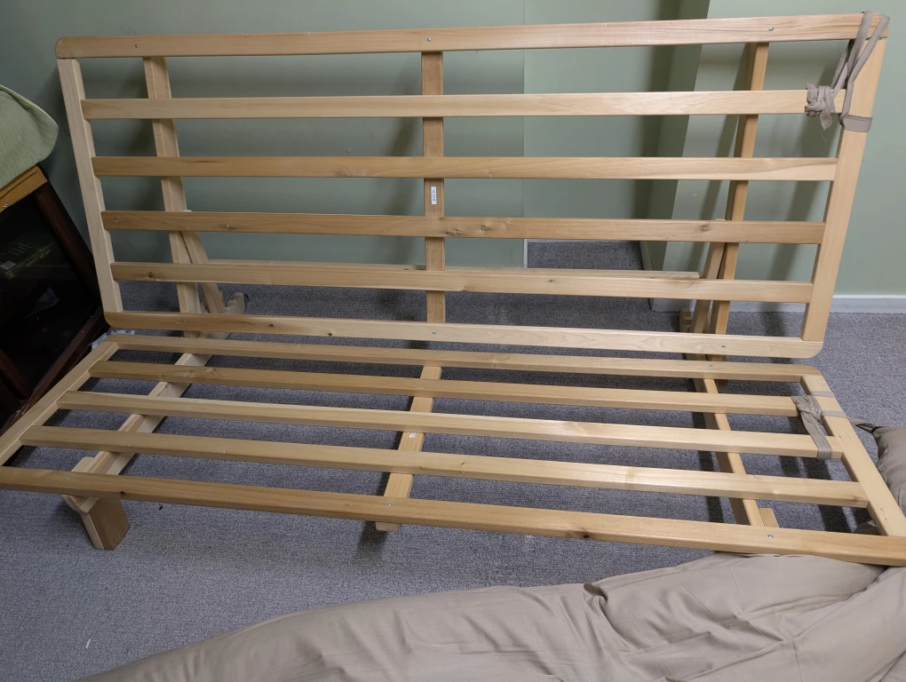Futon Frame with Mattress - Beige - photo 5