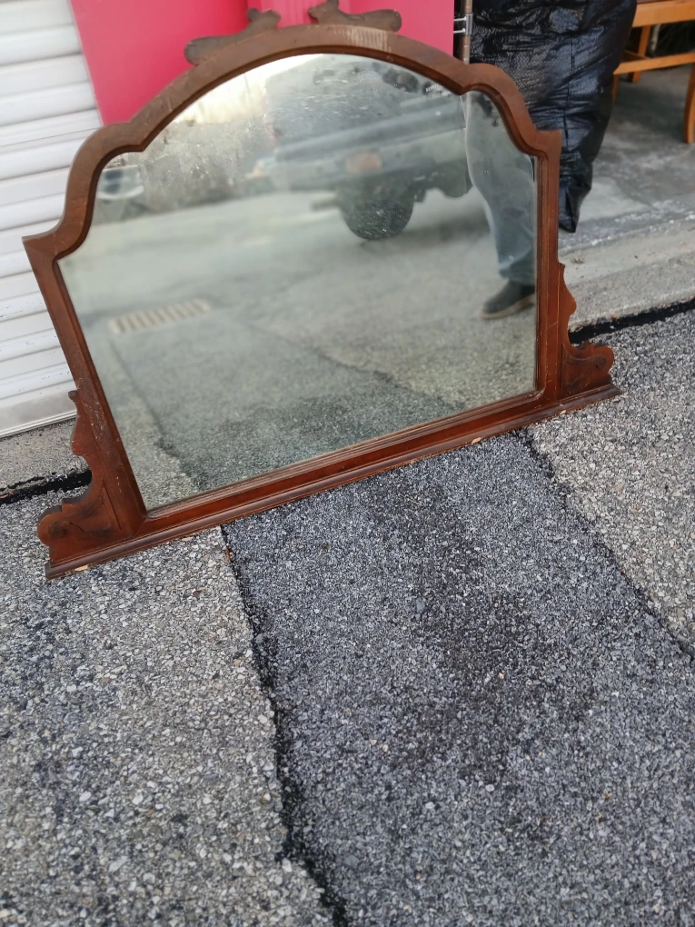 Vintage Wooden Framed Mirror