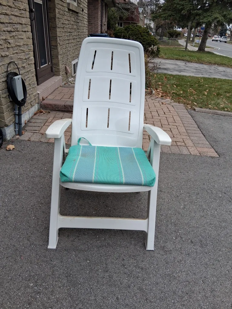White Plastic Outdoor Chair