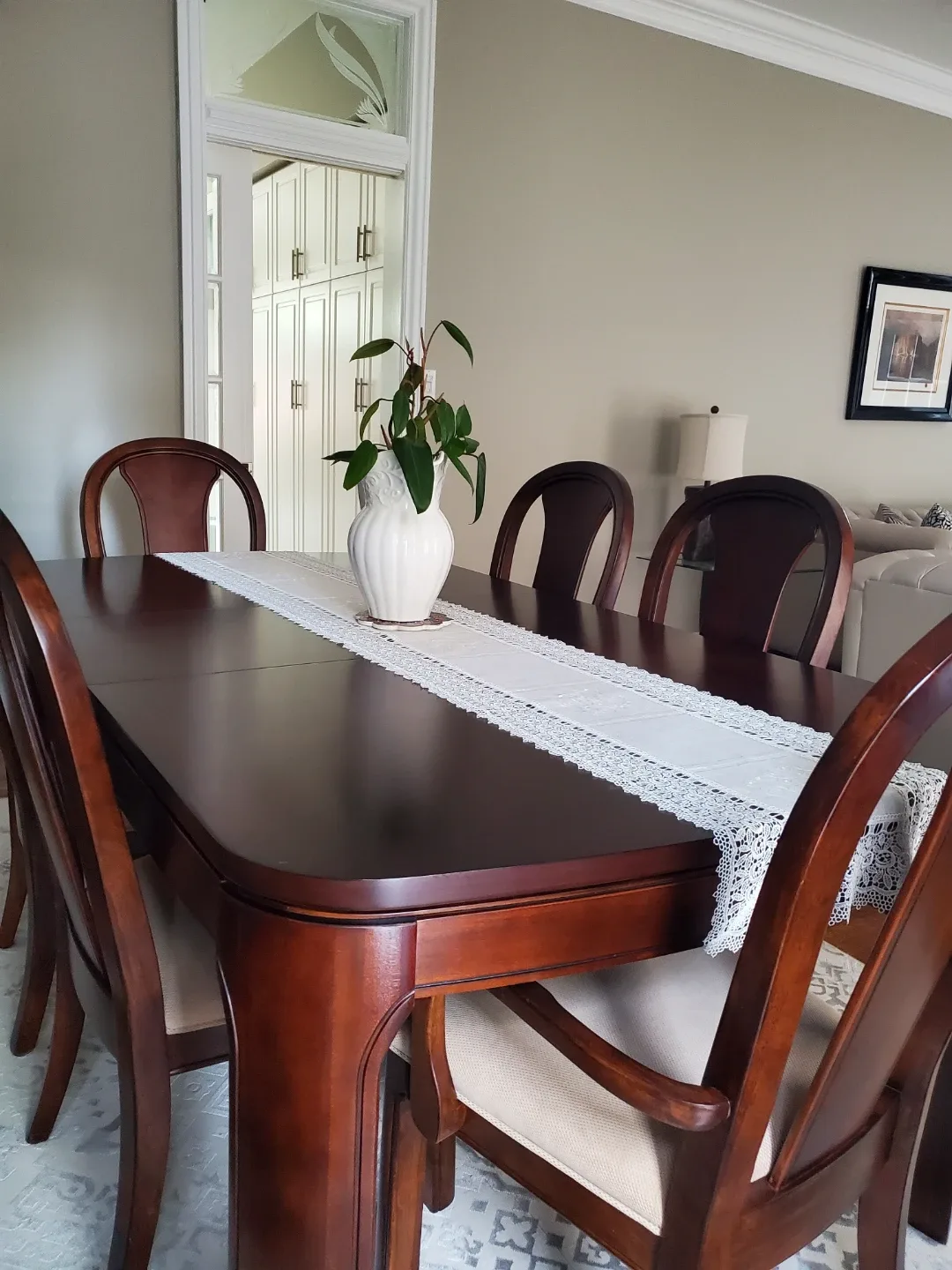 Dining Table with 6 Chairs - Dark Wood image indicator(2)