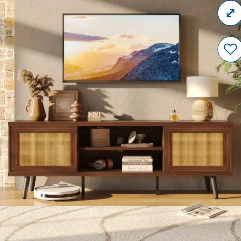 Modern Tv Stand For 70" Brown thumbnail