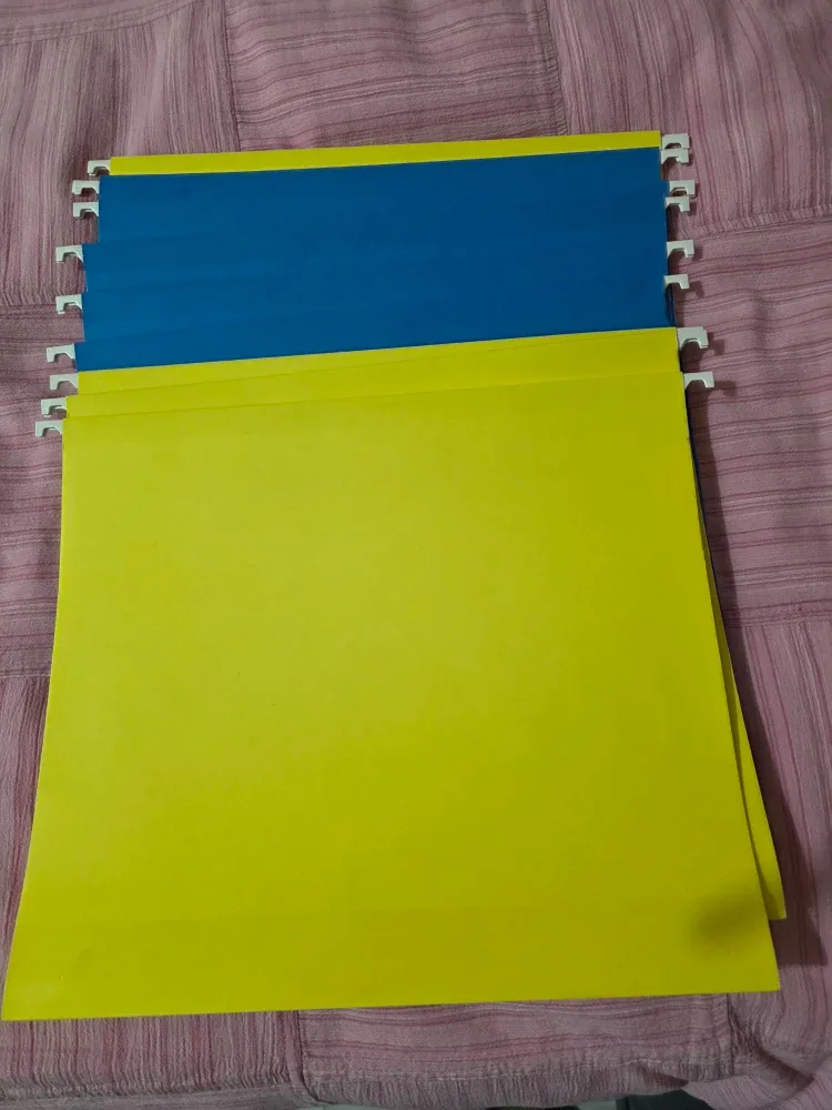 Hanging File Folders - Blue & Yellow