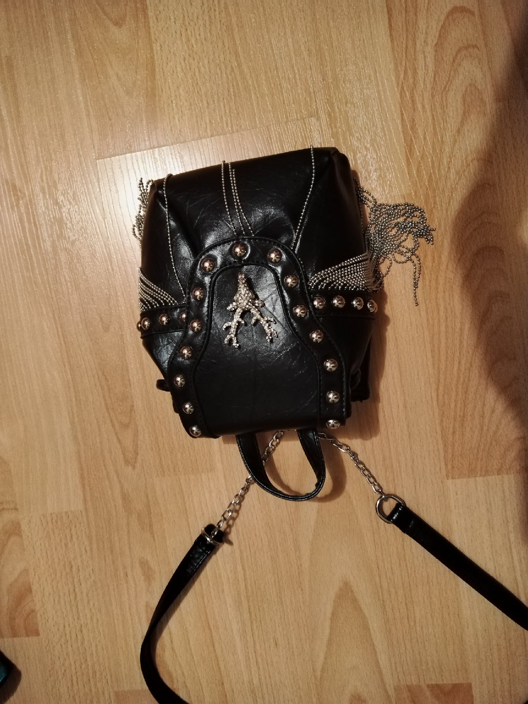 Black Studded Mini Backpack