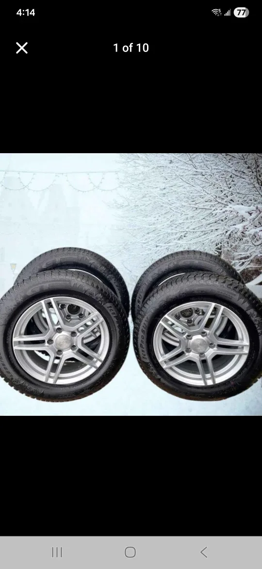 winter tires on rims (225/65R17, 5×127