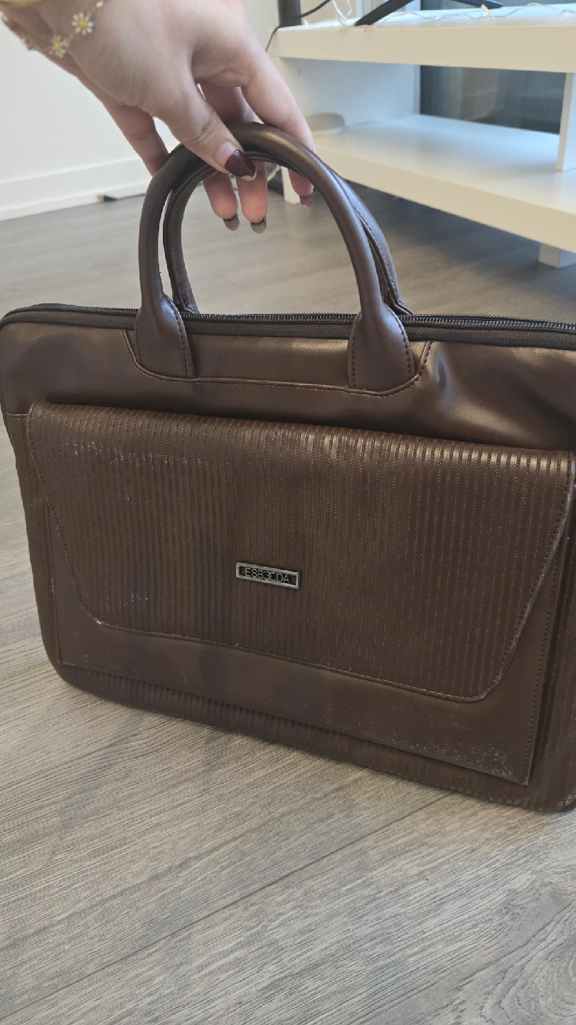 Esbeda Brown Original Leather Laptop Bag