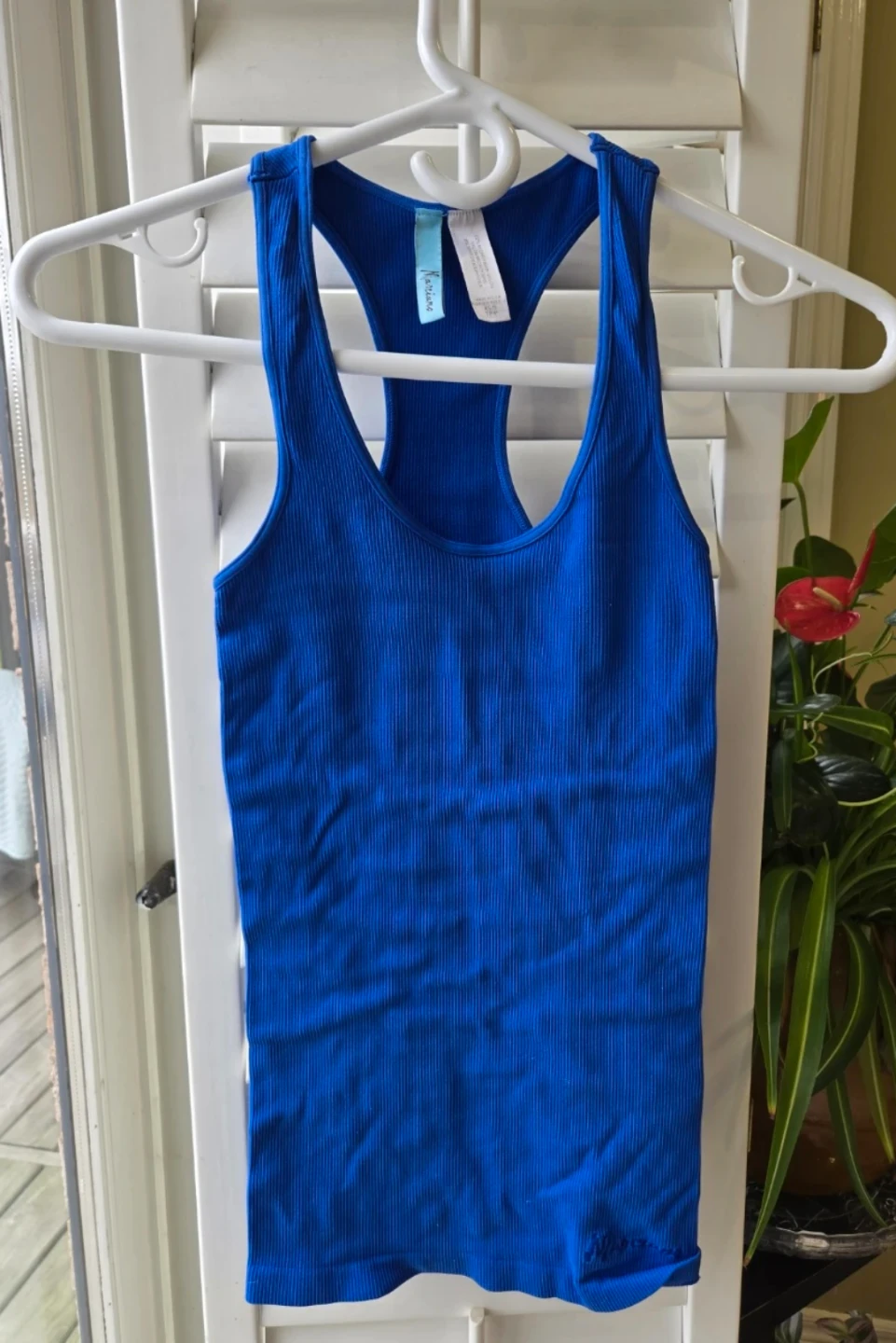 Marciano Blue Ribbed Tank Top - Size S - photo 2