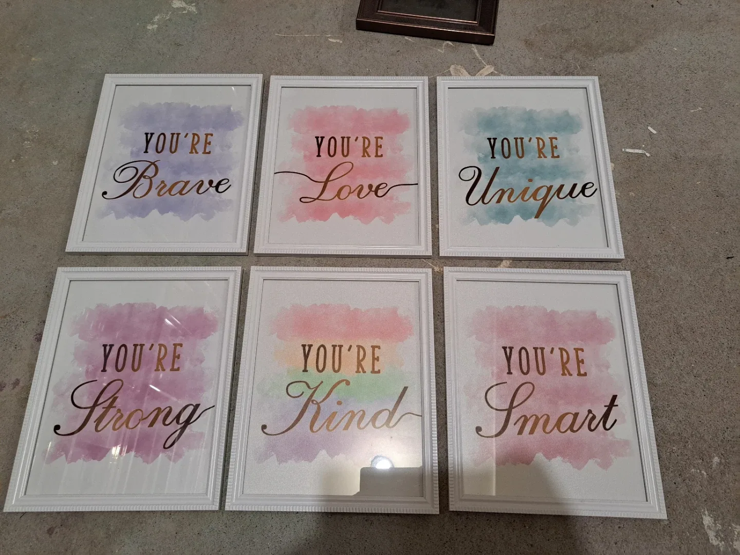 Set of 6 Framed Inspirational Prints thumbnail