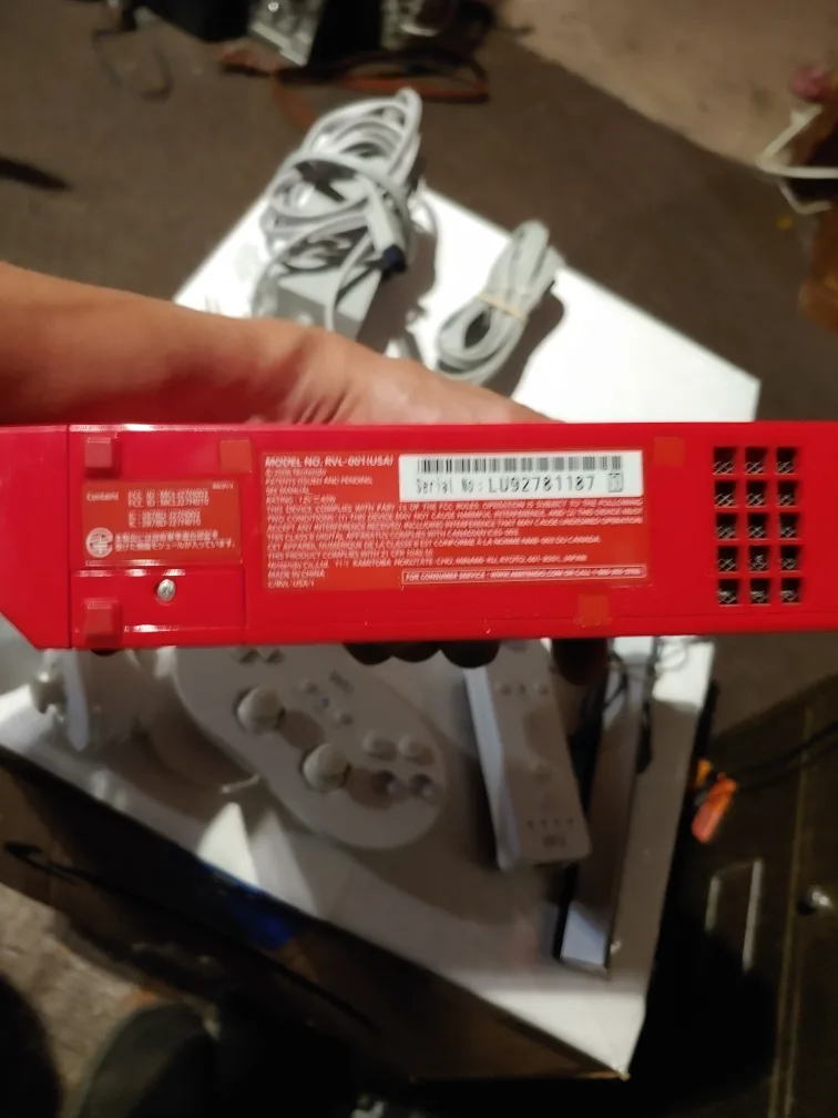 Red Wii Console bundle TESTED WORKING READ TO PLAY image indicator(6)