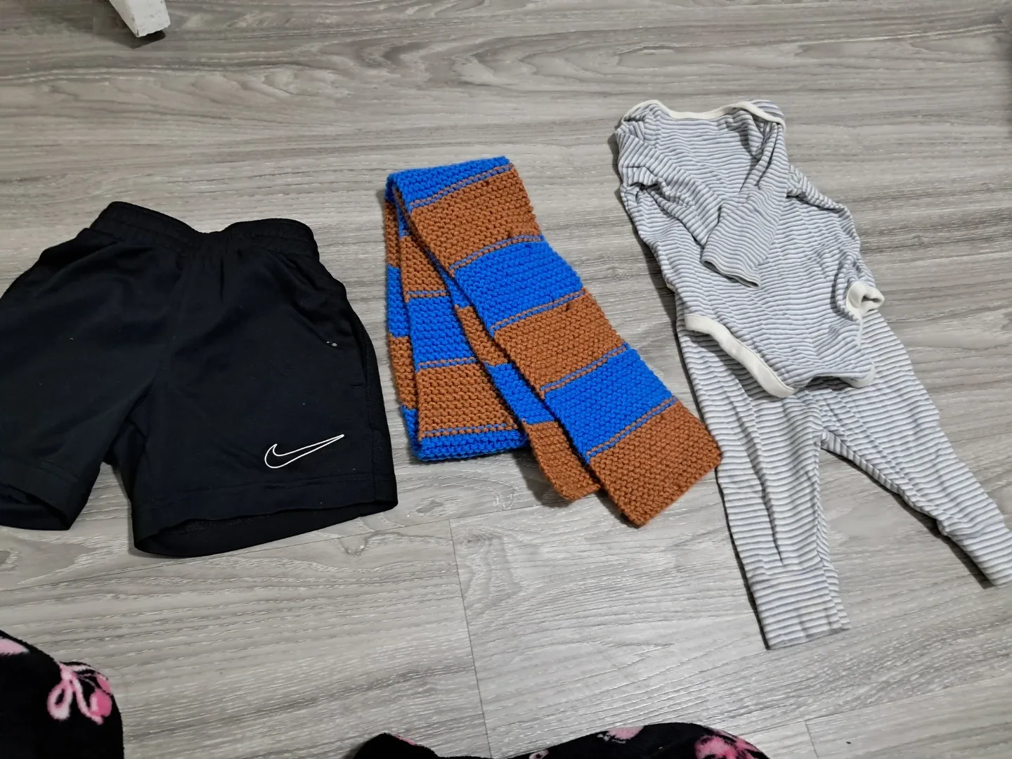 Nike Black Athletic Shorts & Baby Outfit Set thumbnail