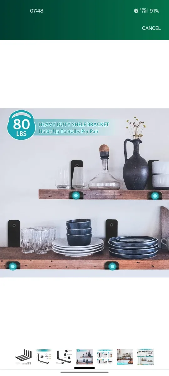 Shelf Bracket 10" x 5.5" - black heavy duty  - 10pc available image indicator(4)