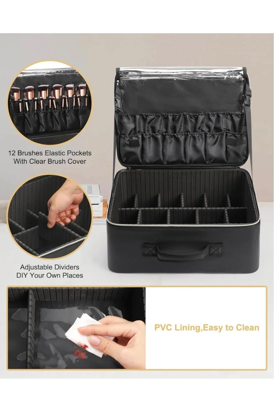 RAIavel Makeup  Case - Black image indicator(3)