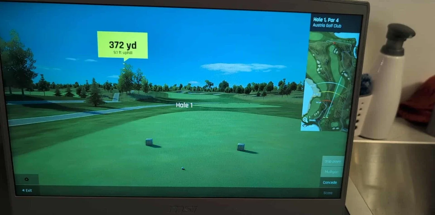Entire Golf Sim Set up. Optishot Nova image indicator(8)
