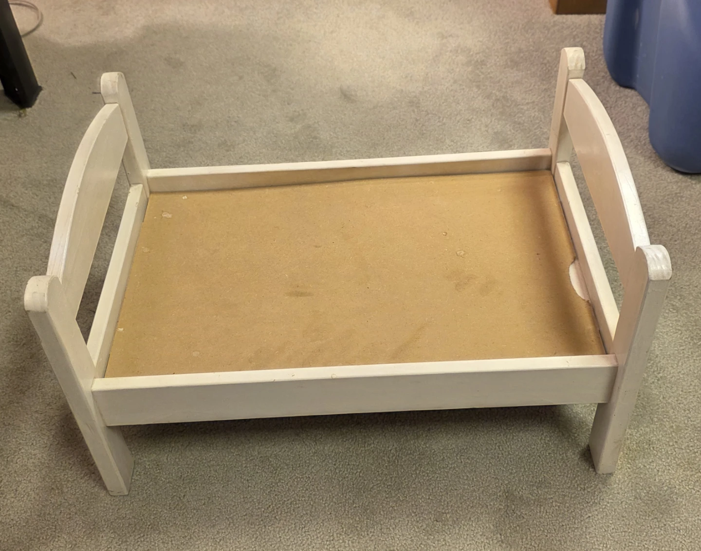 White Wooden Doll Bed - fits American Girl Dolls!