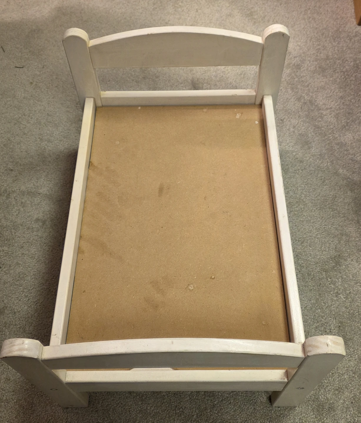 White Wooden Doll Bed - fits American Girl Dolls! - photo 2