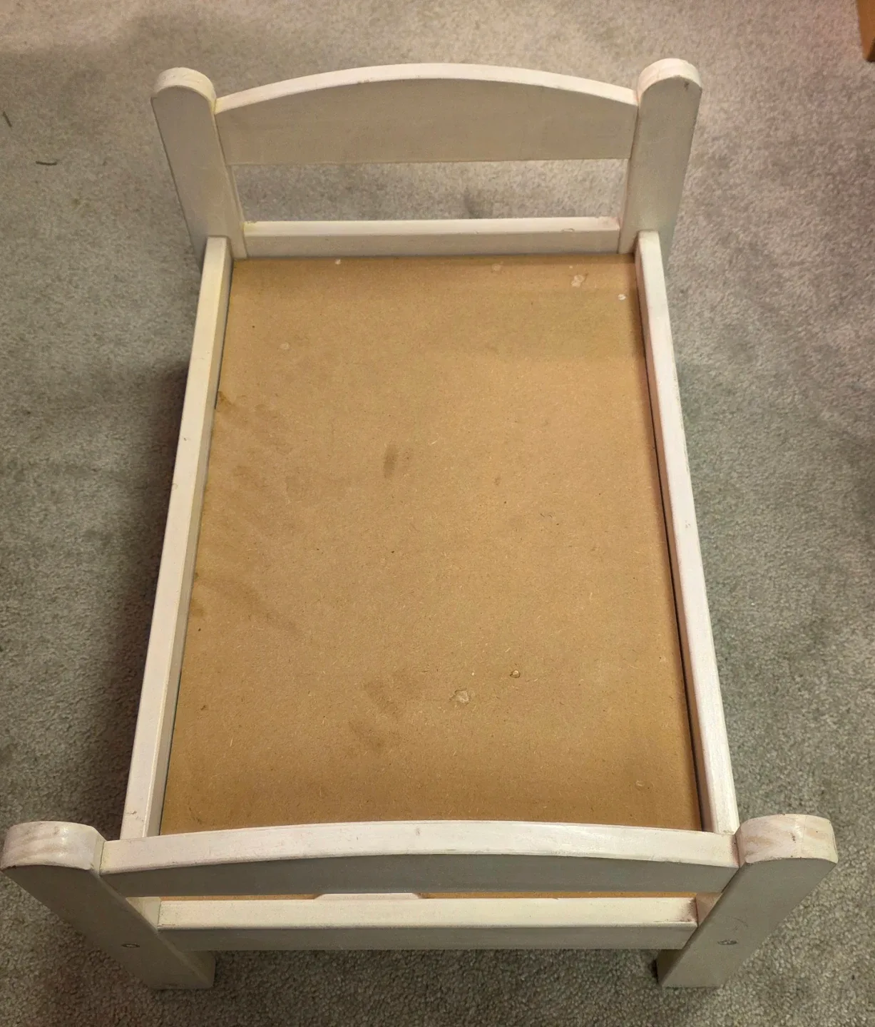 White Wooden Doll Bed - fits American Girl Dolls! image indicator(2)