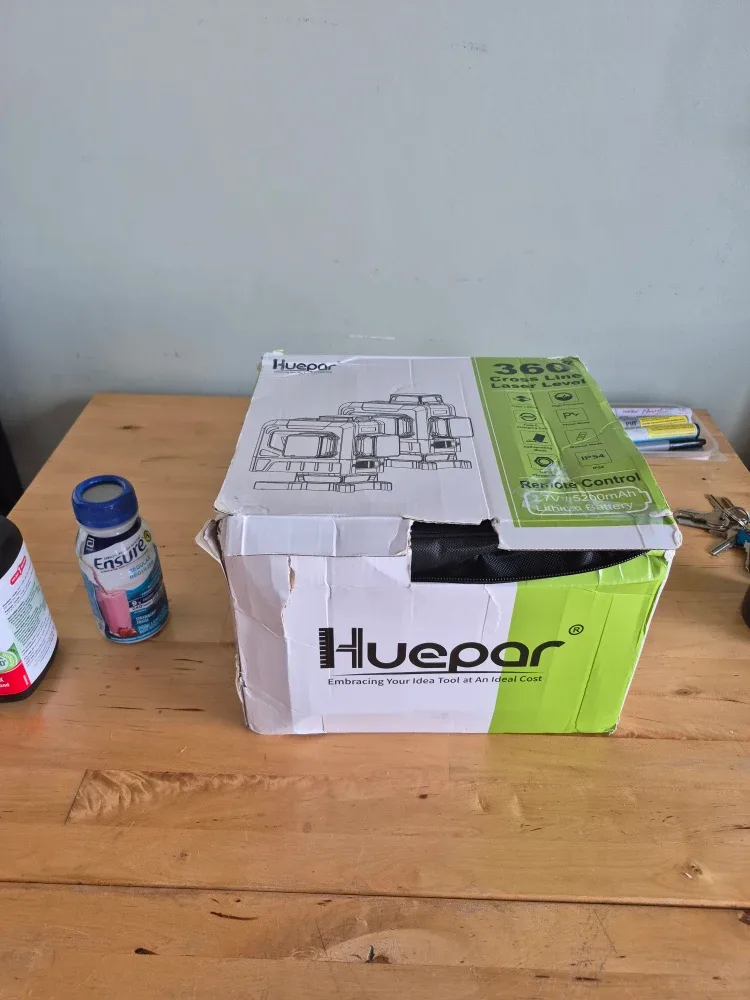 Huepar 4x360°D Cross Line Laser Level - Green image indicator(3)