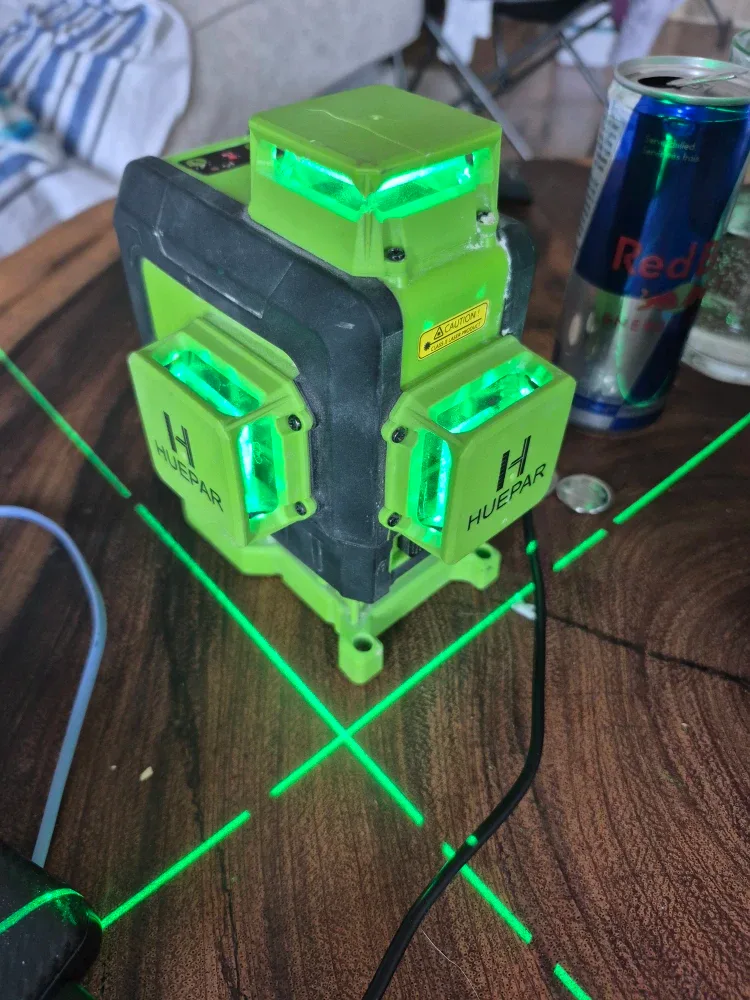 Huepar 4x360°D Cross Line Laser Level - Green image indicator(4)