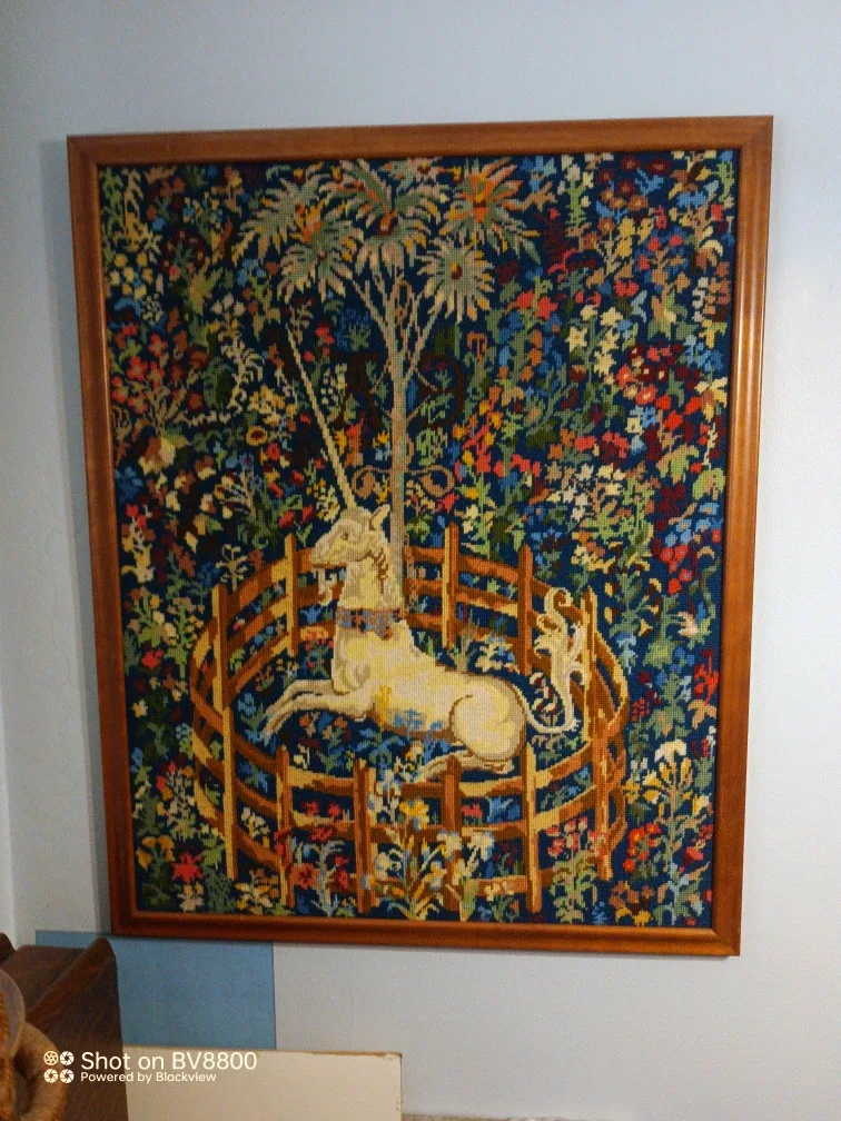 Framed Unicorn Tapestry