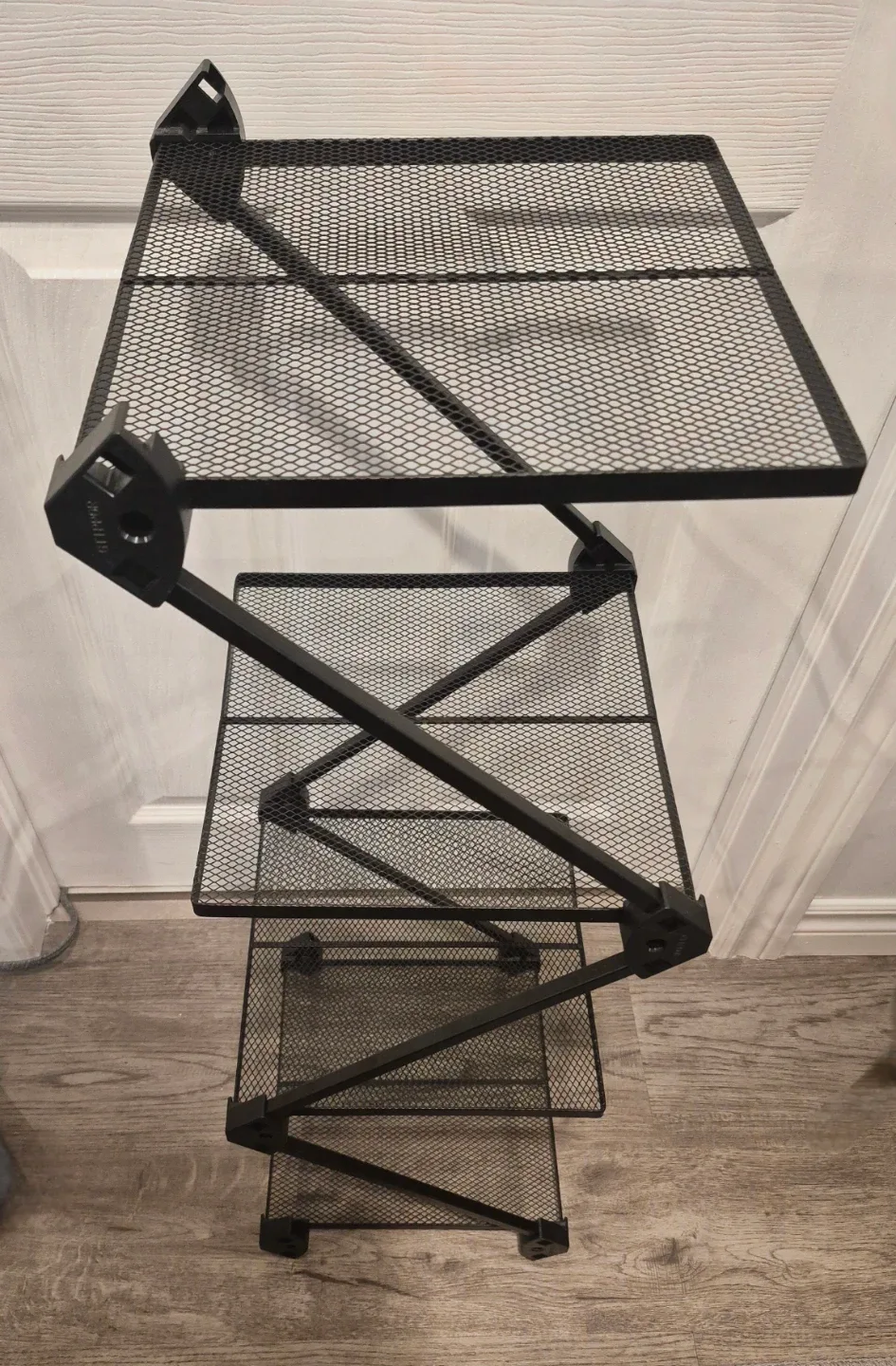 Vertical 4 Tier Storage/Shoe Organizer Metal Rack image indicator(4)