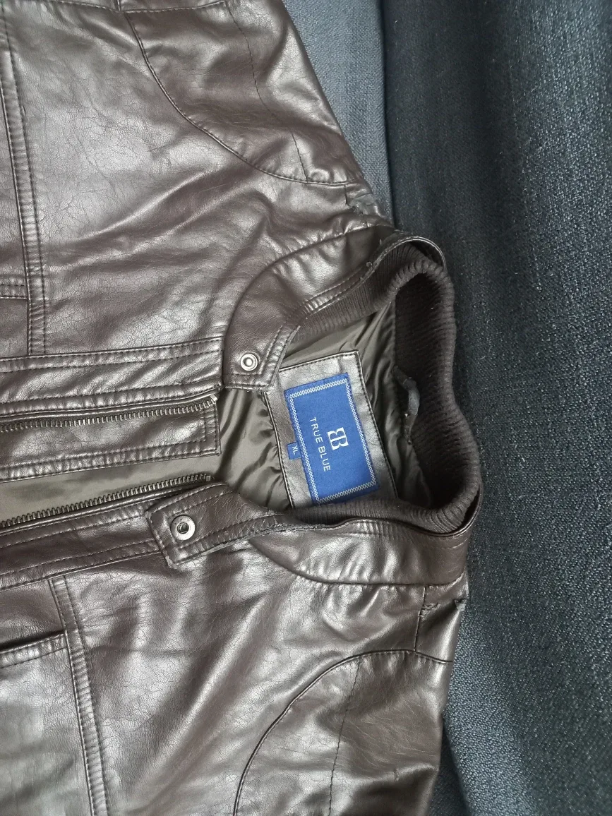 True Blue Brown Leather Jacket - Size XL image indicator(5)