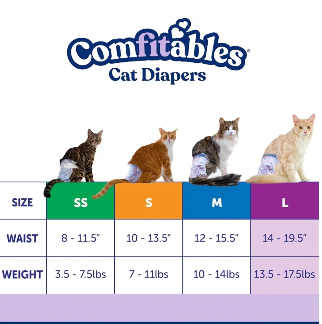 Comfitables Cat Diapers, Size M - photo 2