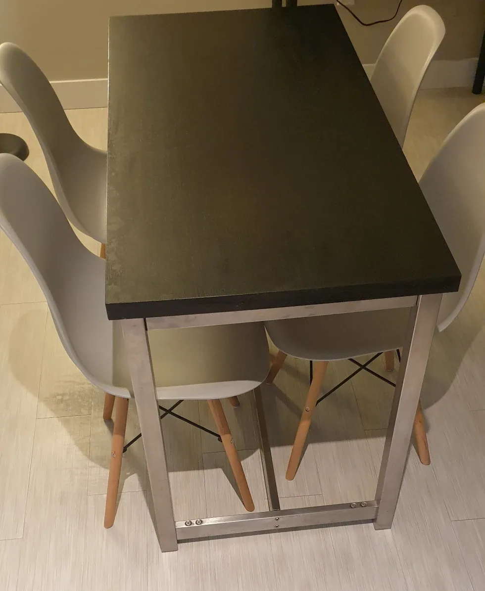 Black Dining Table with 4 Chairs image indicator(2)