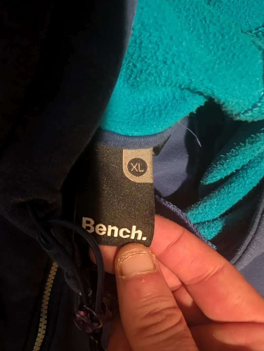 Bench. XL Blue Zip-Up Hoodie image indicator(3)