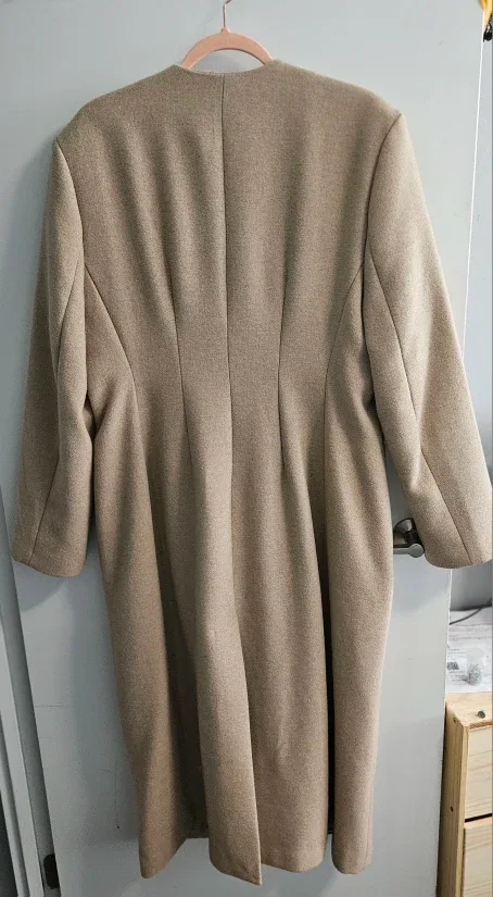 Single Button Beige Coat image indicator(2)