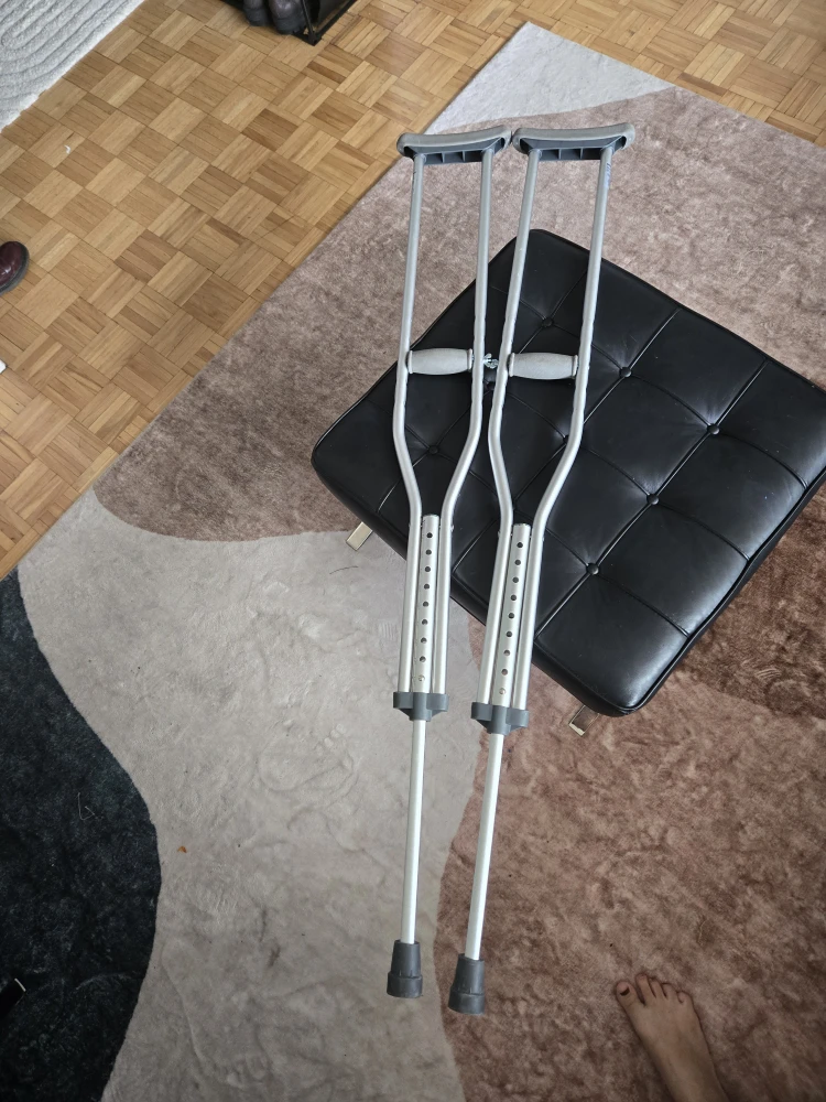 FREE - Adjustable Aluminum Crutches