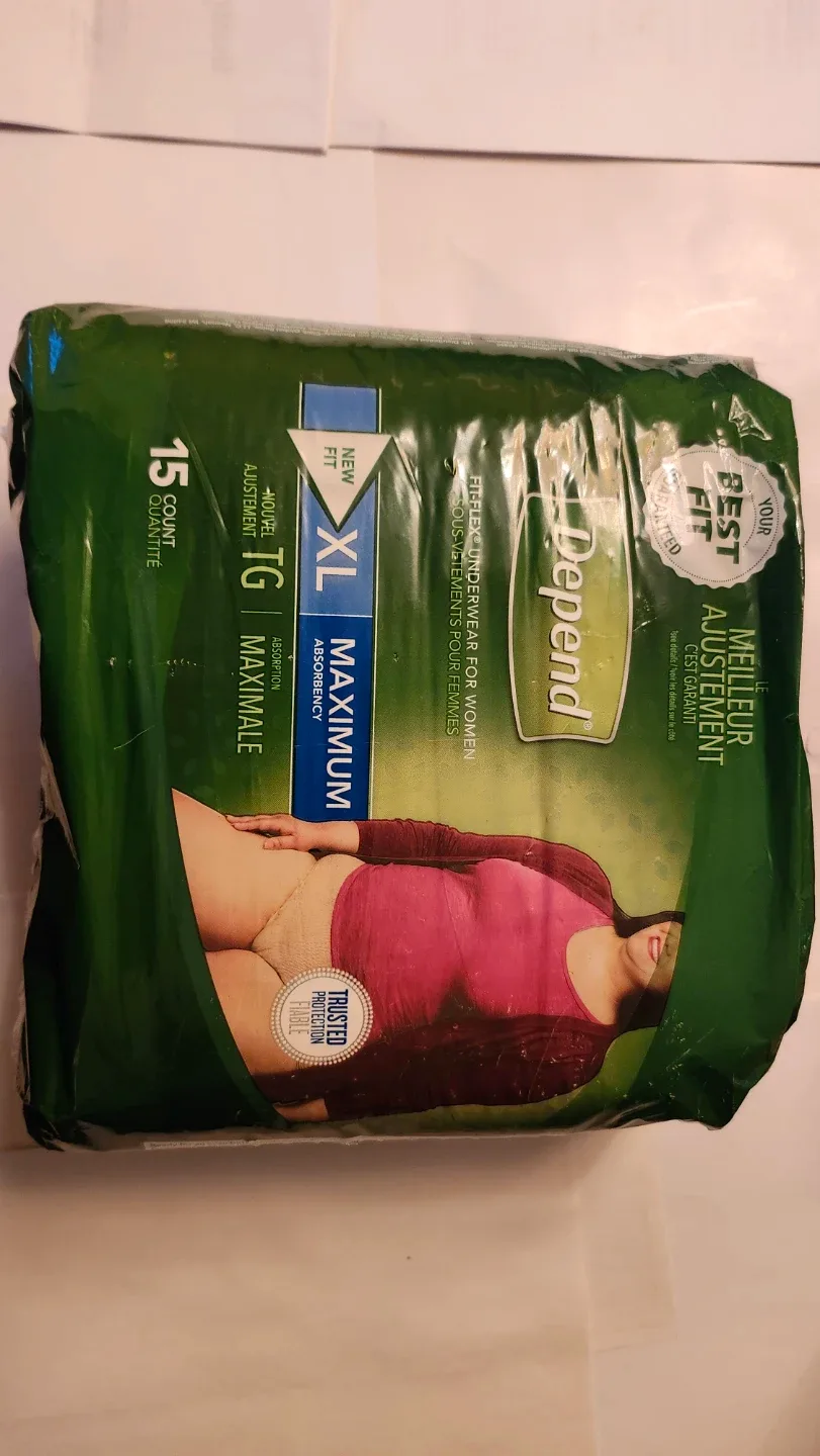 Brand New Depend Fit-Flex Underwear for Women - XL