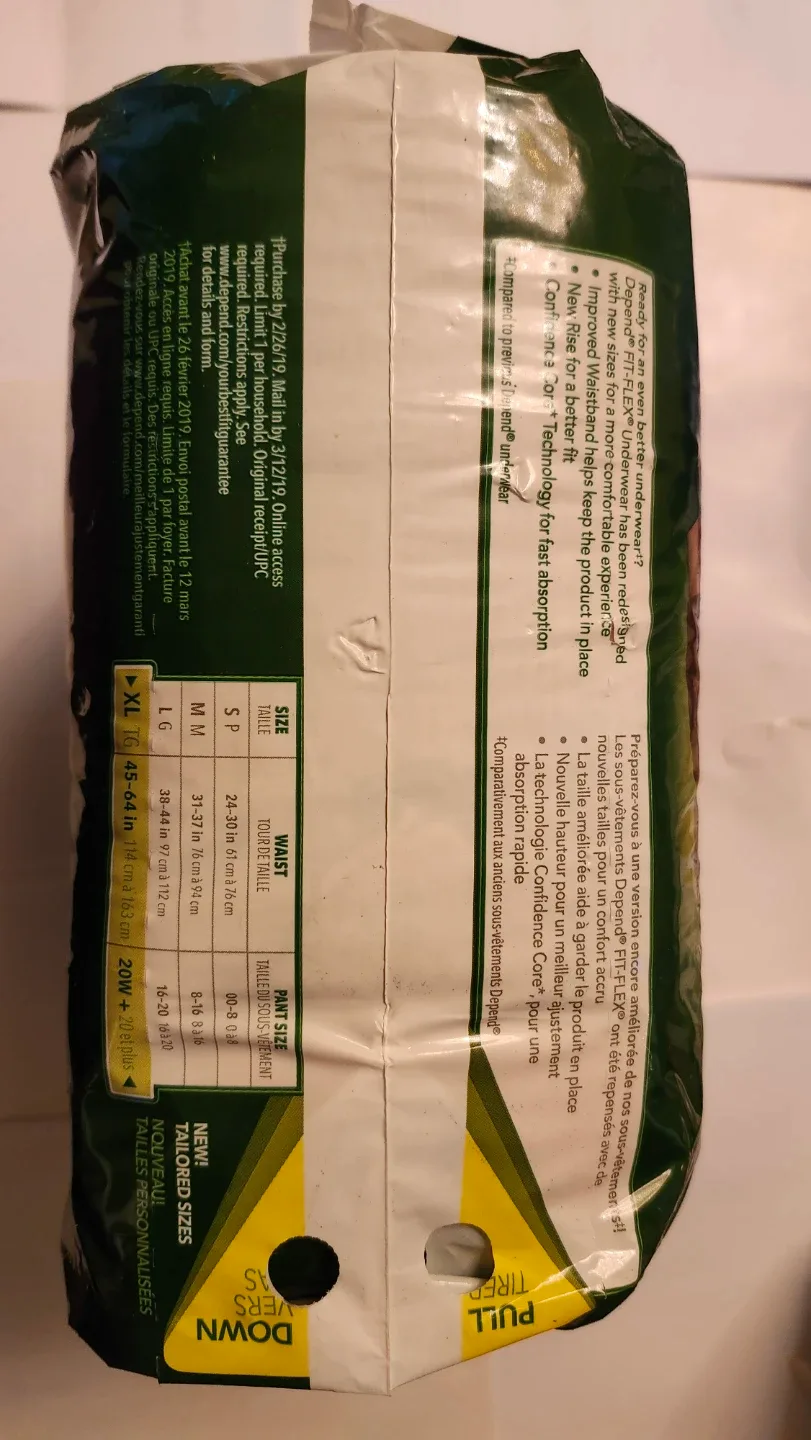 Brand New Depend Fit-Flex Underwear for Women - XL image indicator(4)