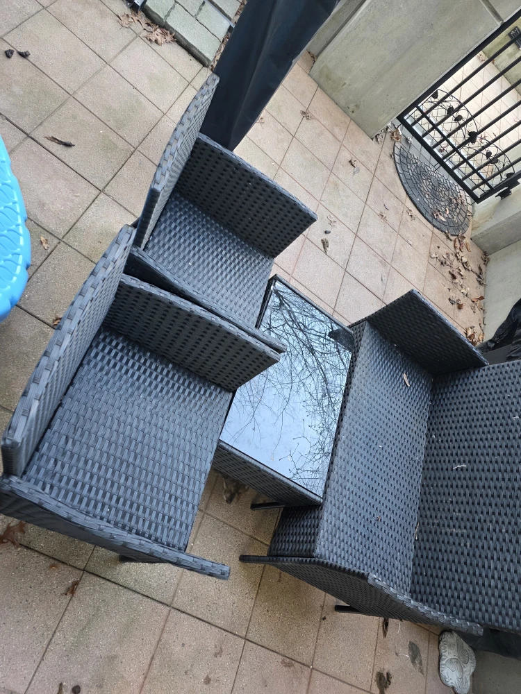 Wicker Patio Set - Loveseat, Chairs, Table - photo 3