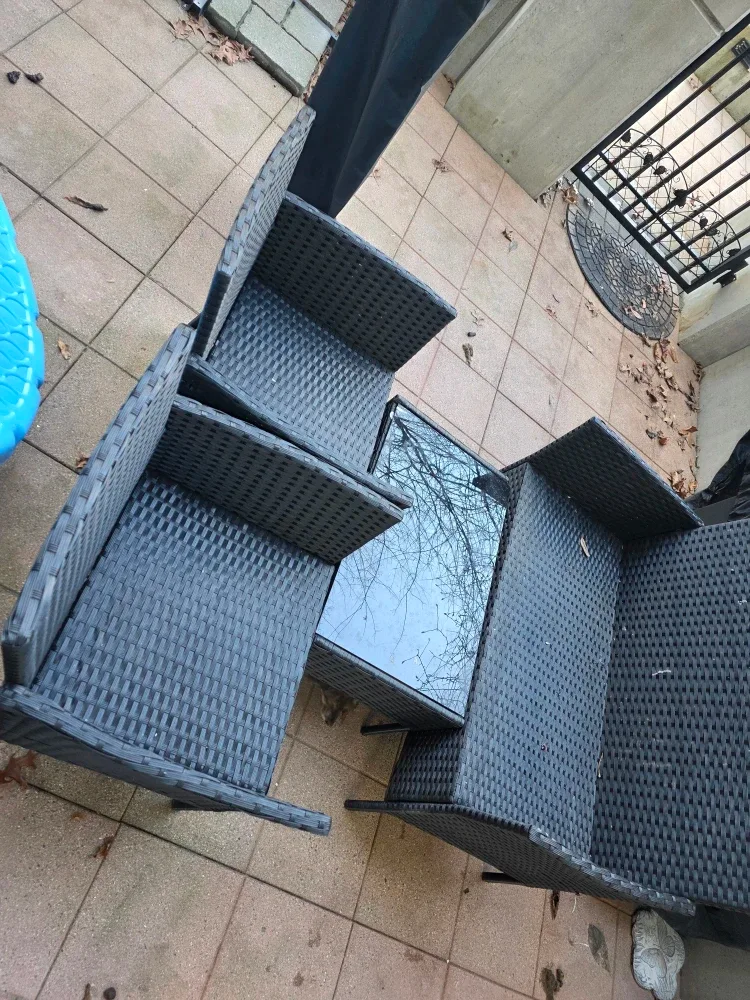 Wicker Patio Set - Loveseat, Chairs, Table image indicator(3)