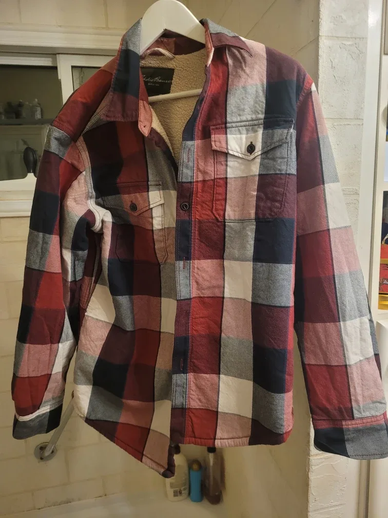 Eddie Bauer Flannel Shirt Jacket - Size M