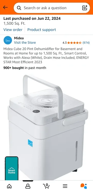Midea Cube 20 Pint Dehumidifier image indicator(5)